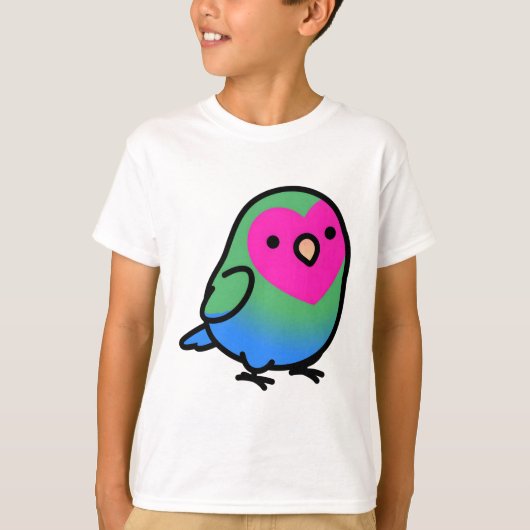 "Poly Polly" Polysexual LGBT+ Pride Lovebird Tシャツ (正面)