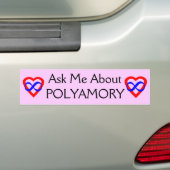 Polyamoryについて私に尋ねて下さい バンパーステッカー (車上)
