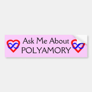 Polyamoryについて私に尋ねて下さい バンパーステッカー