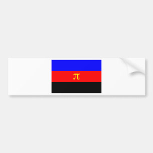 Polyamoryの旗 -- Pi 3色 バンパーステッカー