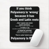Polyamoryの親学問のあるマウスパッド-黒 マウスパッド (マウス)