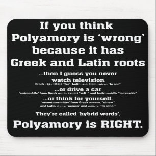 Polyamoryの親学問のあるマウスパッド-黒 マウスパッド