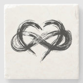 Polyamoryの記号のコースター ストーンコースター (正面)