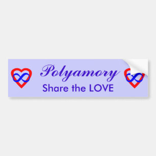 Polyamoryは、愛を共有します バンパーステッカー