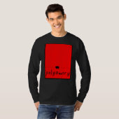 Polyamoryカップルcrow鳥ブラックレッドデザイナー Tシャツ (正面フル)