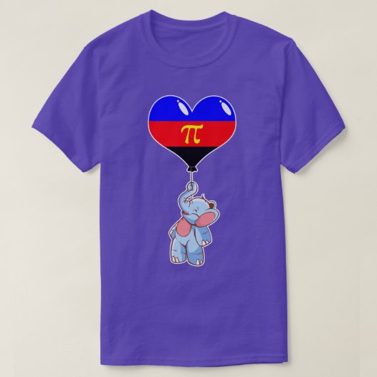 Polyamory Elephantの性的同一性非バイナリ愛 Tシャツ (デザイン正面)