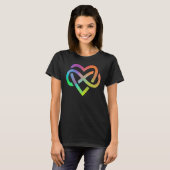Polyamory Infinity Heart Symbol Neverending Love L Tシャツ (正面フル)