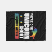 Polyamory Unicornおもしろい狩りA P内の問合せ フリースブランケット (正面(横))