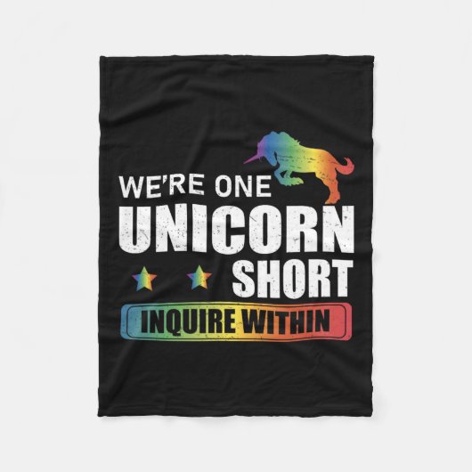 Polyamory Unicornおもしろい狩りA P内の問合せ フリースブランケット (正面)