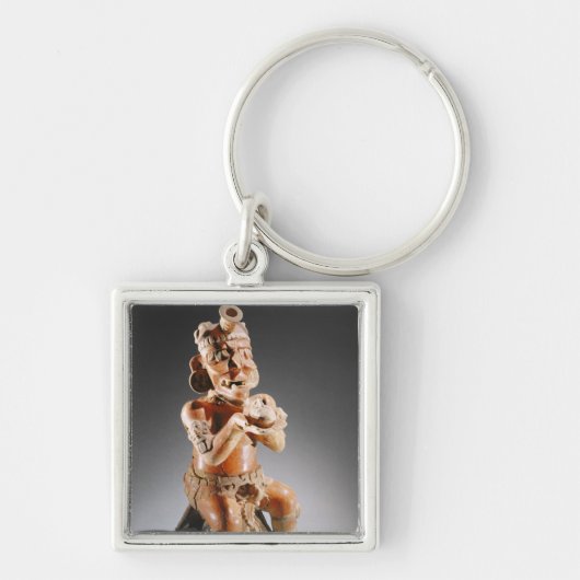 Polychrome 2部の彫像の容器、多分 キーホルダー (正面)