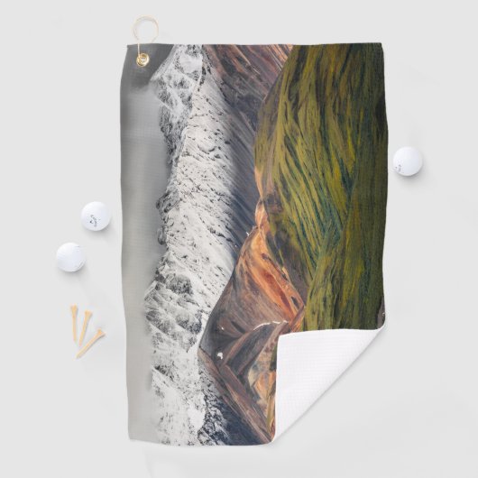 Polychrome mountain, Denali NP, Alaska ゴルフタオル (インサイチュ)