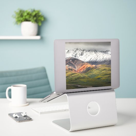 Polychrome mountain, Denali NP, Alaska シール (デスク上のノートパソコン)