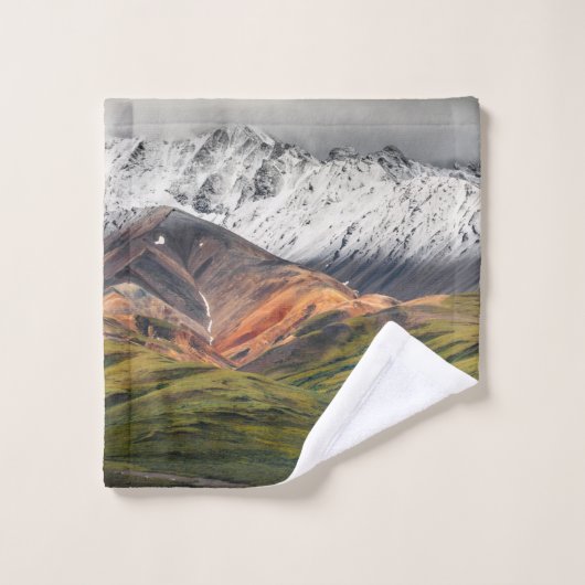 Polychrome mountain, Denali NP, Alaska バスタオルセット (ウォッシュタオル)