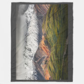 Polychrome mountain, Denali NP, Alaska フリースブランケット (正面)