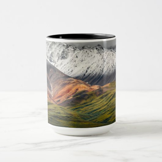 Polychrome mountain, Denali NP, Alaska マグカップ (中央)