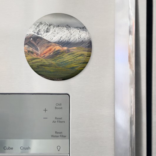 Polychrome mountain, Denali NP, Alaska マグネット (インサイチュ (冷蔵庫))