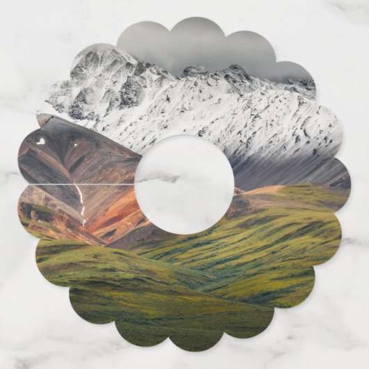 Polychrome mountain, Denali NP, Alaska ワイングラスタグ (正面)