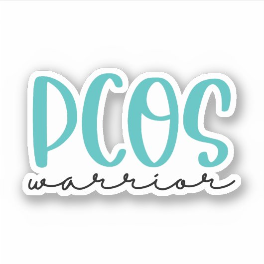 Polycystic Ovary Syndrome Awareness, PCOS Warrior シール (正面)