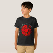Polycythemia Vera Awareness Red Sunflower Mpn Bloo Tシャツ (正面フル)