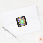 Polyglot Cat言語と言語のバイリンガル スクエアシール (封筒)