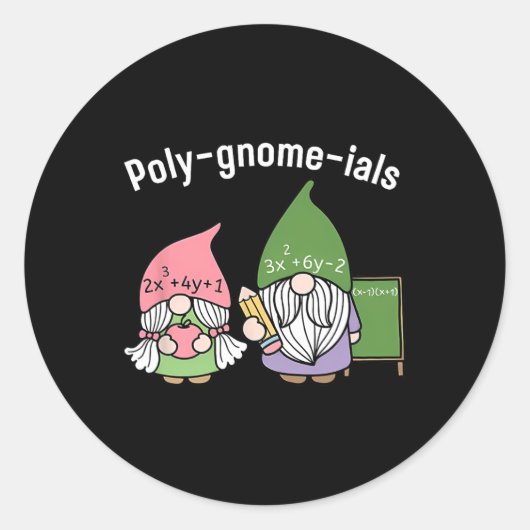 Polygnomeials数学先生 ラウンドシール (正面)