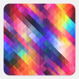 Polygon abstract colorful pattern スクエアシール