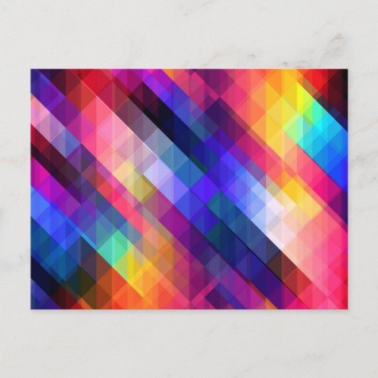 Polygon abstract colorful pattern ポストカード (正面)