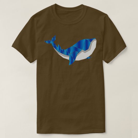 Polygon Blue Whale Design Tシャツ (デザイン正面)