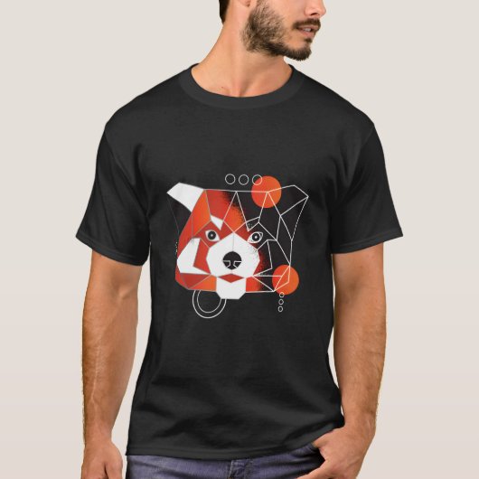 Polygon Red Panda Minimal Tシャツ (正面)