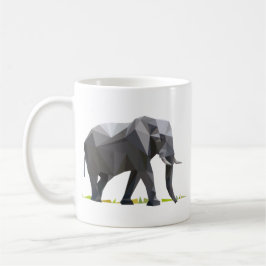 polygon triangle graphic art elephant コーヒーマグカップ
