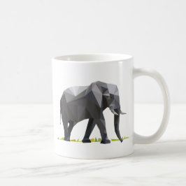 polygon triangle graphic art elephant コーヒーマグカップ