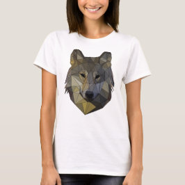 Polygon Wolf dreieckige Mosaik Formen Polyart Tシャツ