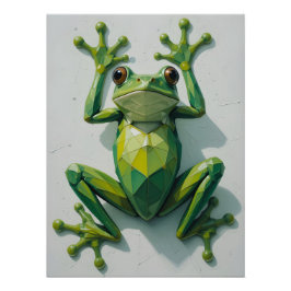 Polygonal Frog Top-Down ポスター
