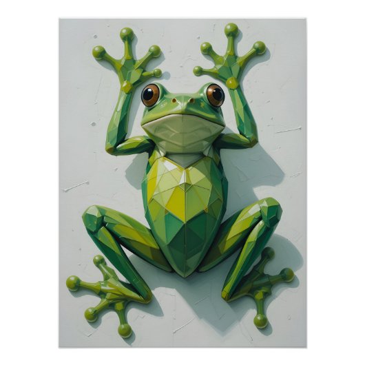 Polygonal Frog Top-Down ポスター (正面)