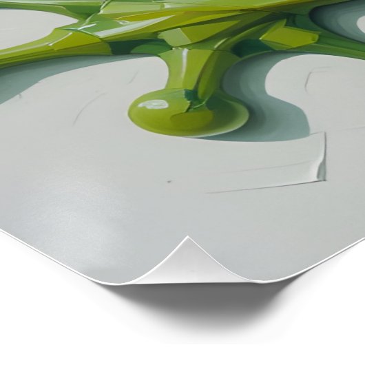 Polygonal Frog Top-Down ポスター (コーナー)