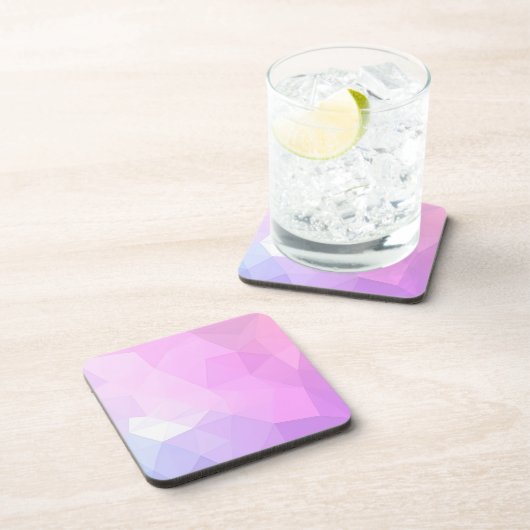 Polygonal Geometric Shapes Plastic Coaster Set コースター (右側)