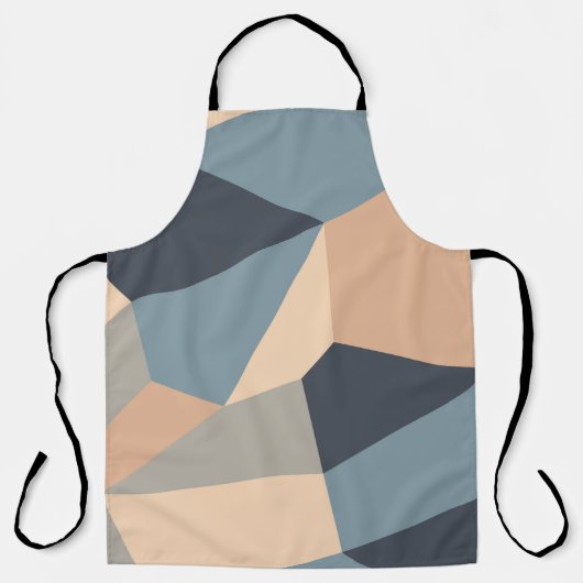 Polygonal variegated seamless pattern. multi-color エプロン (正面)