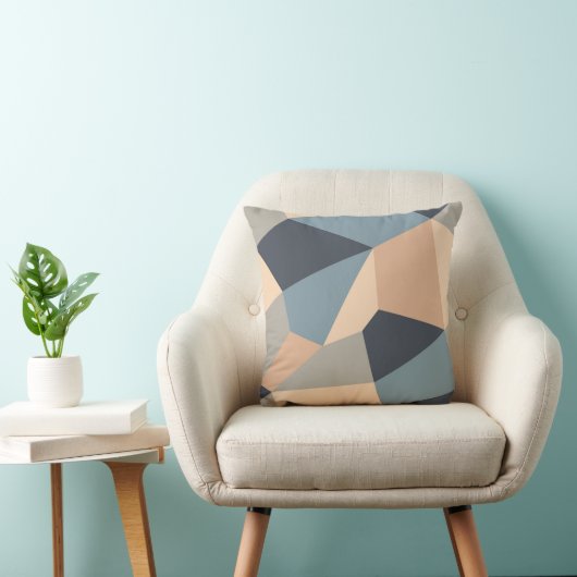 Polygonal variegated seamless pattern. multi-color クッション (椅子)
