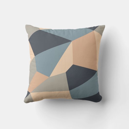 Polygonal variegated seamless pattern. multi-color クッション (裏面)