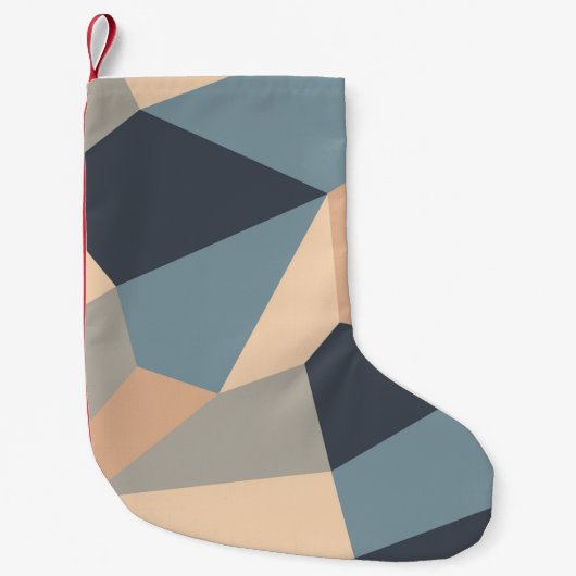 Polygonal variegated seamless pattern. multi-color スモールクリスマスストッキング (正面)