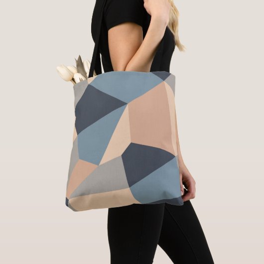Polygonal variegated seamless pattern. multi-color トートバッグ (クローズアップ)