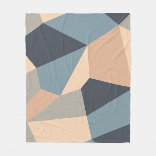 Polygonal variegated seamless pattern. multi-color フリースブランケット (正面)