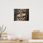 Polynesia, Kingdom of Tonga. Detail of tapa ポスター (キッチン)