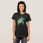 Polynesian Sea Turtle Ocean Lover Save the Turtles Tシャツ (正面フル)