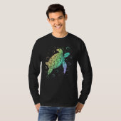 Polynesian Sea Turtle Ocean Lover Save the Turtles Tシャツ (正面フル)