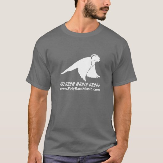 PolyRam音楽グループのロゴのティー Tシャツ (正面)
