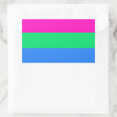 Polysexualのプライドの旗 長方形シール (バッグ)