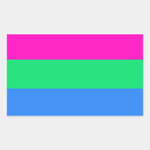 Polysexualのプライドの旗 長方形シール