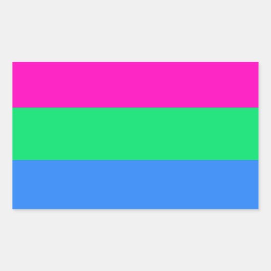 Polysexualのプライドの旗 長方形シール (正面)