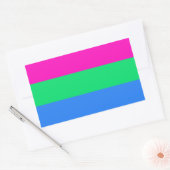 Polysexualのプライドの旗 長方形シール (封筒)